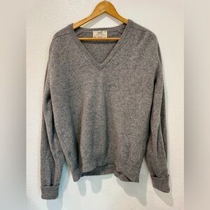 Vintage Lord Jeff Sweater 100% Virgin Australian Lambs Wool USA M Gray Oversized